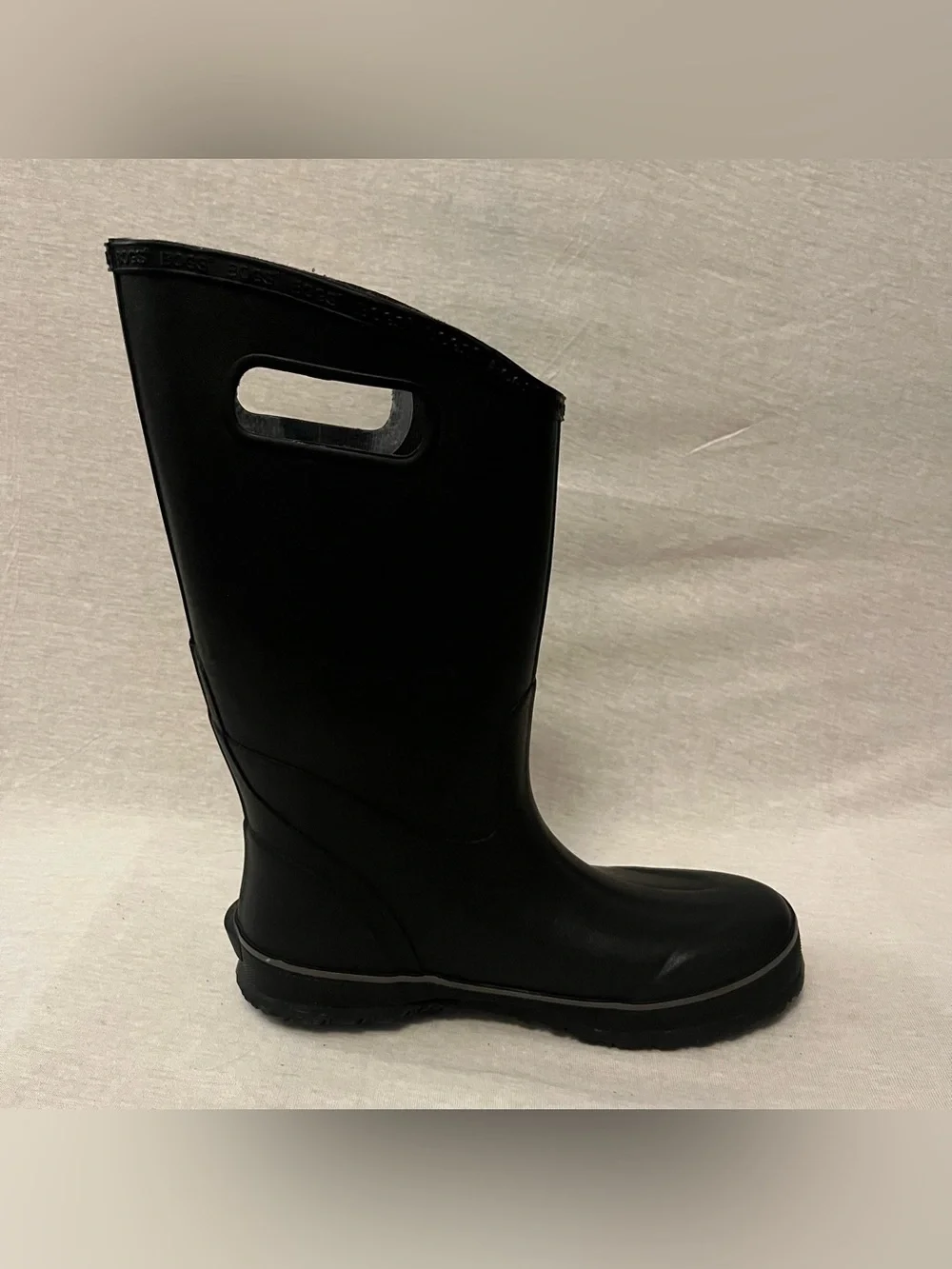 Bogs Black Waterproof Tall Pull-On Rain Boots with Easy Handles